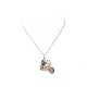 NEUF COLLIER CHANEL COCO RIDER PENDENTIF MOTO METAL DORE 42 CM NEW NECKLACE 410€