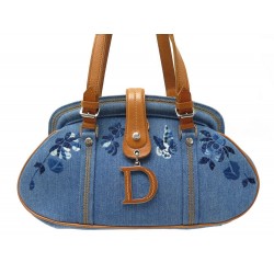 NEUF SAC A MAIN CHRISTIAN DIOR DETECTIVE DENIM FLORAL EMBROIDERY HAND BAG 1650€