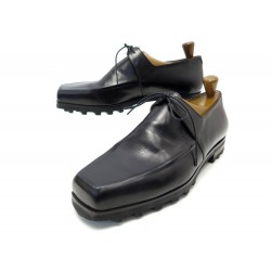 NEUF CHAUSSURES BERLUTI DERBY SPORT 9.5 43.5 EN CUIR NOIR LEATHER SHOES 1300€