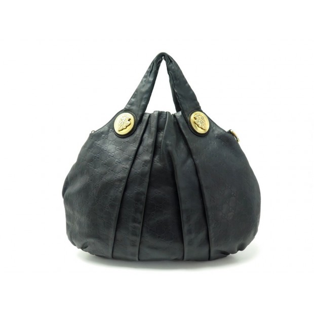 SAC A MAIN GUCCI HYSTERIA LARGE 197016 EN CUIR SIGNATURE GG NOIR HAND BAG 1855€