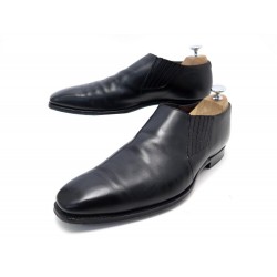 CHAUSSURES CROCKETT & JONES CLYDE MOCASSINS 8.5E 42 CUIR NOIR LOAFERS SHOES 570€