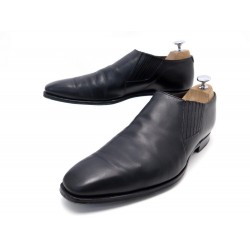 CHAUSSURES CROCKETT & JONES CLYDE MOCASSINS 8.5E 42 CUIR NOIR BLACK LOAFERS 570€