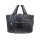 SAC A MAIN CHANEL COCO COCOON TOILE MATELASSE NOIR BLACK CANVAS HAND BAG 2500€