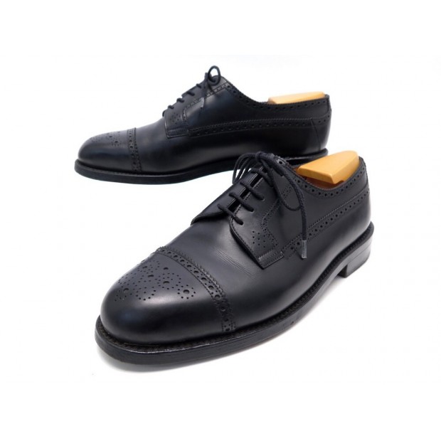 NEUF CHAUSSURES JM WESTON DERBY 579 TRIPLE SEMELLES 8E 42 CUIR NOIR SHOES 1295€