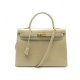 SAC A MAIN HERMES KELLY 35 SELLIER EN CUIR BEIGE BANDOULIERE LEATHER HAND BAG