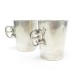 LOT DE 2 GOBELETS HERMES TIMBALES CHAINE D'ANCRE ARGENTE EN ETAIN TASSE MUG CUPS