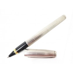 STYLO BILLE ST DUPONT FIDELIO ROLLERBALL EN METAL ARGENTE SILVER BALL PEN 460€