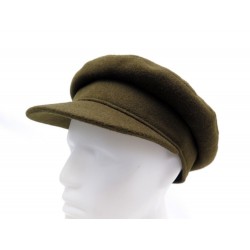 NEUF CASQUETTE HERMES TAILLE 57 EN CACHEMIRE KAKI CHAPEAU NEW CASHMERE CAP 510€