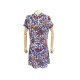 NEUF ROBE LOUIS VUITTON FRILLED DRESS 1A2KFZ M 40 EN SOIE MILTICOLORE SILK 1200€