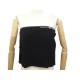 NEUF HAUT HERMES BUSTIER FERMOIR KELLY S 36 EN SOIE NOIR + BOITE BLACK SILK TOP