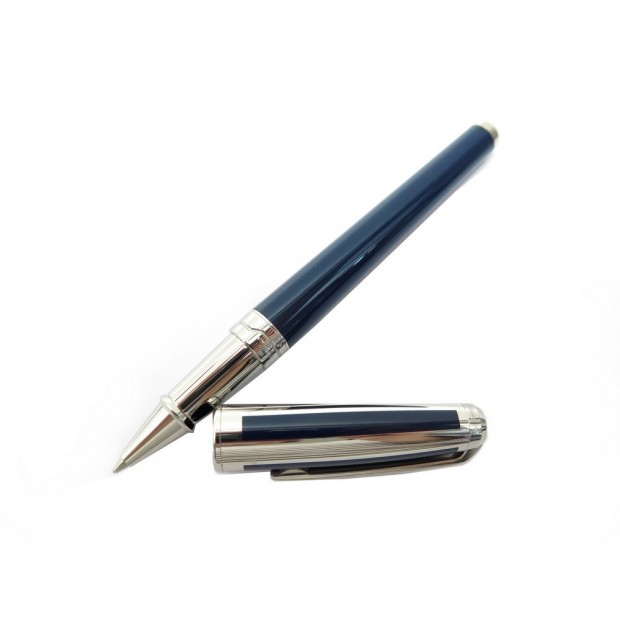 NEUF STYLO BILLE ST DUPONT OLYMPIO ROLLERBALL RESINE BLEU + BOITE NEW PEN 420€