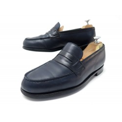 CHAUSSURES JM WESTON MOCASSINS 180 7.5E 41.5 CUIR BLEU & NOIR SAINT HONORE 620€