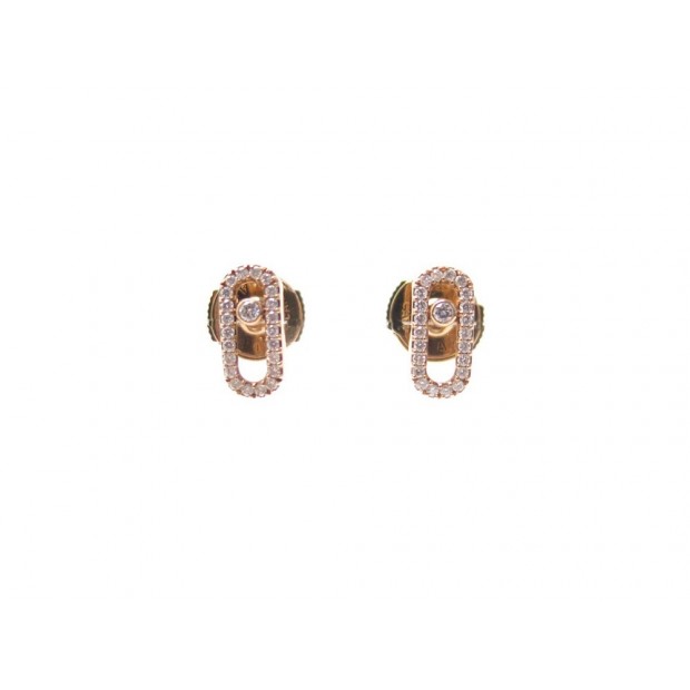 BOUCLES D'OREILLES MESSIKA MOVE UNO 5634R OR ROSE DIAMANTS BOITE EARRINGS 1690€