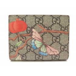 NEUF PORTE MONNAIE GUCCI PORTE CARTES TIAN TOILE GG SUPREME 424896 WALLET 270€