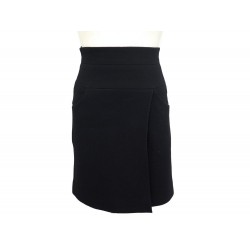 JUPE CHANEL P31957 S 36 ANNEE 2007 EN LAINE NOIR BLACK WOOL SKIRT 2720€