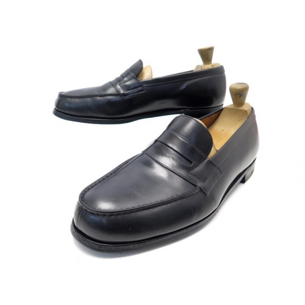 CHAUSSURES JM WESTON MOCASSINS 180 8C 42 EN CUIR NOIR LEATHER LOAFERS SHOES 670€