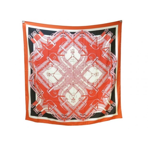 FOULARD HERMES MORS A JOUETS D'ORIGNY CARRE GEANT 140 EN SOIE + BOITE SCARF 965€