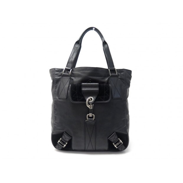 SAC A MAIN CHRISTIAN DIOR CABAS REBELLE CUIR & DAIM NOIR LEATHER HAND BAG 1185€