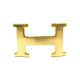 BOUCLE DE CEINTURE HERMES H POUR LIEN 32 MM EN METAL DORE GOLDEN BELT BUCKLE