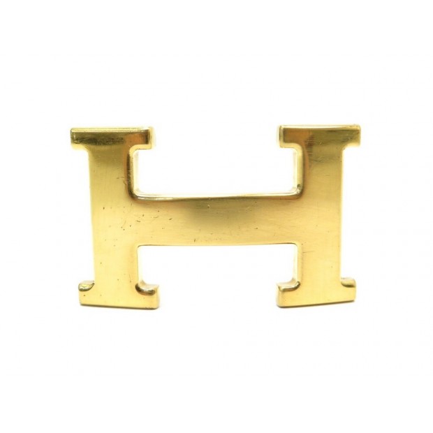 BOUCLE DE CEINTURE HERMES H POUR LIEN 32 MM EN METAL DORE GOLDEN BELT BUCKLE