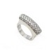 BAGUE T 54 EN OR BLANC 18K 8.6GR SERTIE 53 DIAMANTS 0.86CT GOLD & DIAMONDS RING