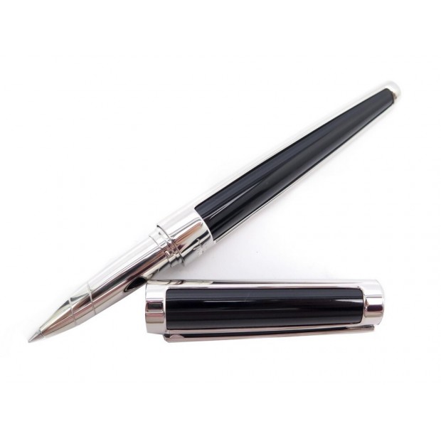 NEUF STYLO BILLE ST DUPONT DEFI BLACK PALLADIUM ROLLERBALL NOIR BOITE PEN 270€