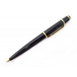 STYLO BILLE CARTIER DIABOLO EN RESINE NOIR DORE POCHON BLACK BALLPOINT PEN 370€