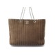 SAC A MAIN CHANEL CABAS SHOPPING EN DAIM MARRON SUEDE HAND TOTE BAG 3900€