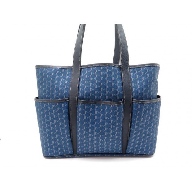 SAC A MAIN MOYNAT CABAS JARDINIER EN TOILE MONOGRAMME BLEU TOTE HAND BAG 1500€