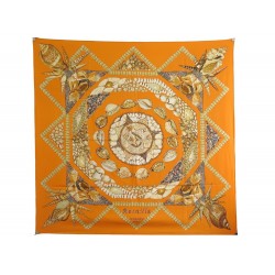 NEUF FOULARD HERMES ROCAILLE DWALAT DUMOULIN CARRE 90 EN SOIE SILK SCARF 385€