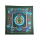 FOULARD HERMES BRAZIL LAURENCE BOURTHOUMIEUX CARRE 90 SOIE VERT SILK SCARF 385€