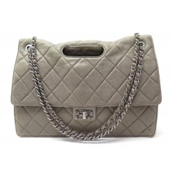 SAC A MAIN CHANEL MADEMOISELLE 2.55 CUIR MATELASSE TAUPE BANDOULIERE BAG 6600€