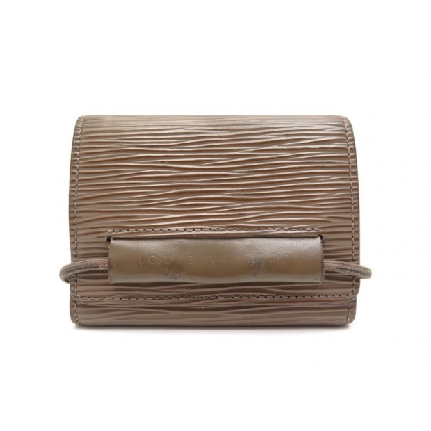 PORTEFEUILLE LOUIS VUITTON EN CUIR EPI TAUPE PORTE MONNAIE CARTES WALLET 430€