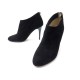 NEUF CHAUSSURES JIMMY CHOO BOTTINES A TALONS 37.5 EN DAIM NOIR BOOTS SHOES 895€