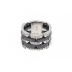 BAGUE CHANEL ULTRA GM J2639 T57 OR BLANC CERAMIQUE NOIRE ET DIAMANTS RING 6600€