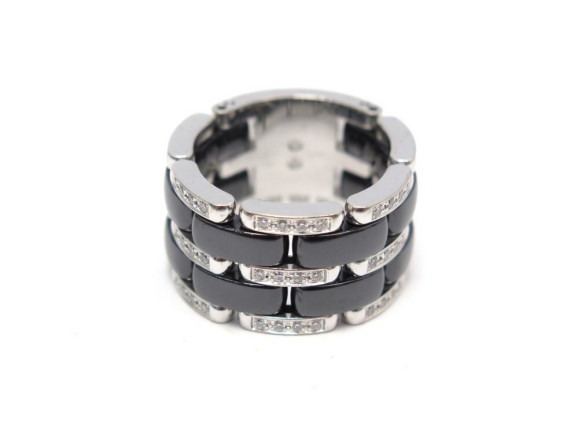 bague chanel ultra gm j2639 t57 or blanc ceramique