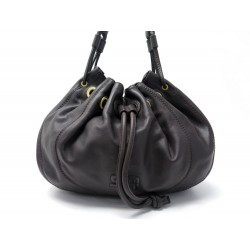 SAC A MAIN SONIA RYKIEL EN CUIR MARRON 45 CM BOURSE BROWN LEATHER HAND BAG 750€