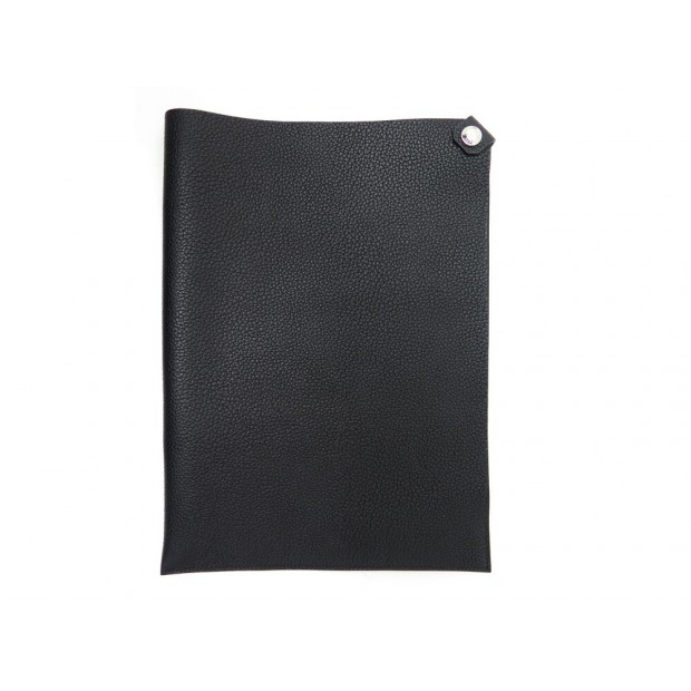 NEUF PORTE DOCUMENTS A4 HERMES EN CUIR TOGO NOIR + BOITE DOCUMENT SECRET HOLDER