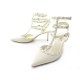 NEUF CHAUSSURES VALENTINO ESCARPINS ROCKSTUD A BRIDES EFFET CAGE 40 CUIR 750€