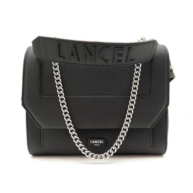 NEUF SAC A MAIN LANCEL NINON MM A09222 BANDOULIERE EN CUIR NOIR HAND BAG 595€