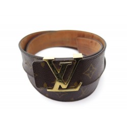 CEINTURE LOUIS VUITTON LV INITIALES MONOGRAM M9608 95 EN TOILE MARRON BELT 365€