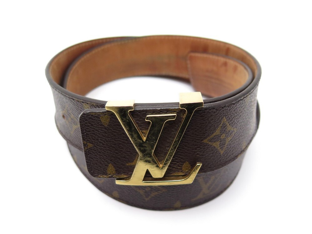 LOUIS VUITTON M9608V LV INITIALES 40MM X 85CM GOLDEN BUCKLE MONOGRAM BELT