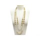 VINTAGE COLLIER CHANEL SAUTOIR PERLES 91 CM EN METAL DORE PEARLS NECKLACE 1590€