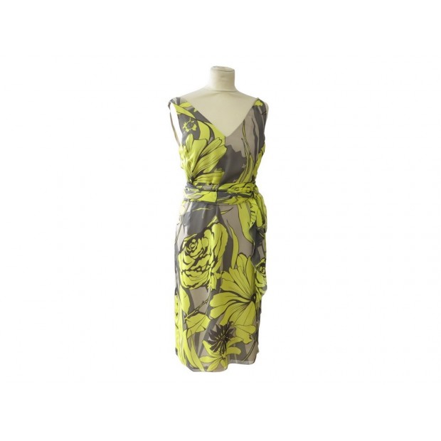 NEUF ROBE VALENTINO ROMA L 42 FEMME EN SOIE VERT GREEN SILK DRESS 3500€