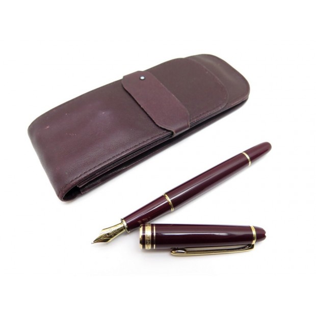 STYLO PLUME MONTBLANC MEISTERSTUCK CLASSIQUE DORE BORDEAUX + ETUI PEN 685€