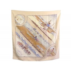 FOULARD HERMES GRONLAND PAR PHILIPPE LEDOUX EN SOIE GROENLAND SILK SCARF 385€