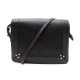 NEUF SAC A MAIN JEROME DREYFUSS IGOR BANDOULIERE CUIR NOIR SILVER HAND BAG 710€