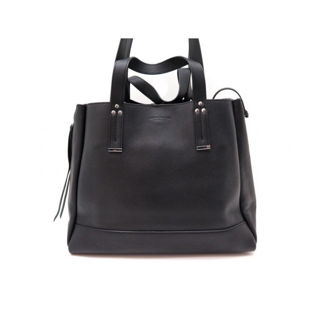 NEUF SAC A MAIN JEROME DREYFUSS GEORGES M CABAS CUIR NOIR SILVER HAND BAG 820€