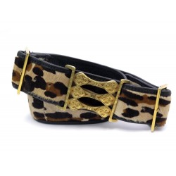 CEINTURE FENDI 8C0328 EN CUIR POULAIN LEOPARD TAILLE 70 A 85 LEATHER BELT 590€