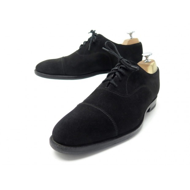 CHAUSSURES BOWEN RICHELIEU STAPLEFORD BOUT DROIT 7.5 41.5 VEAU VELOURS NOIR 345€